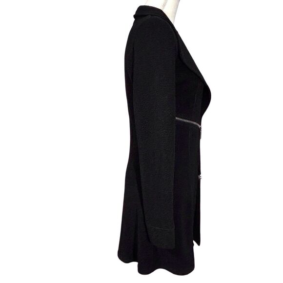 Eva Varro Barcelona Open Jacket Zippers Size Small Black Textured Pebble Knit - Picture 3 of 8